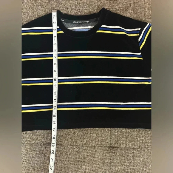 Alexander Wang Black and White Striped Long Sleeve Top - Picture 6 of 7